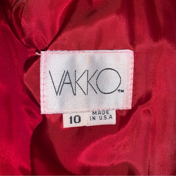 Vintage 80s Vakko Sz10 red 100% suede leather fully lined dress - Picture 5 of 14